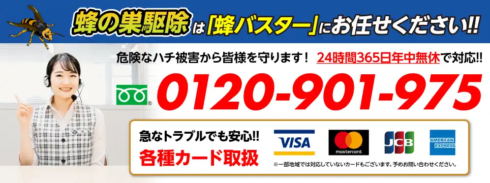 蜂の巣駆除は蜂バスターにお任せください